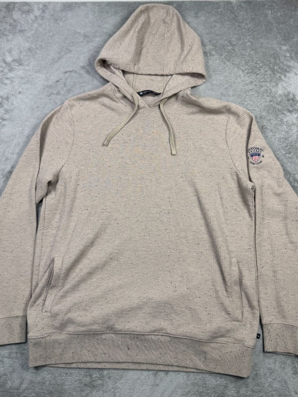 Travis Mathew Thermal Performance Hoodie Mens XL Golf Tan Loungewear Minimalist